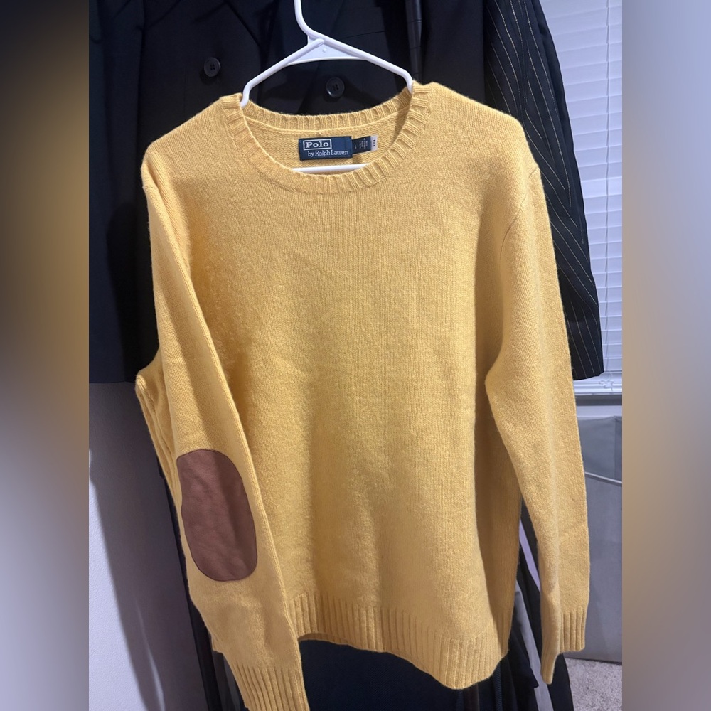 Polo Ralph Lauren Yellow knit, wool cashmere blend, sweater